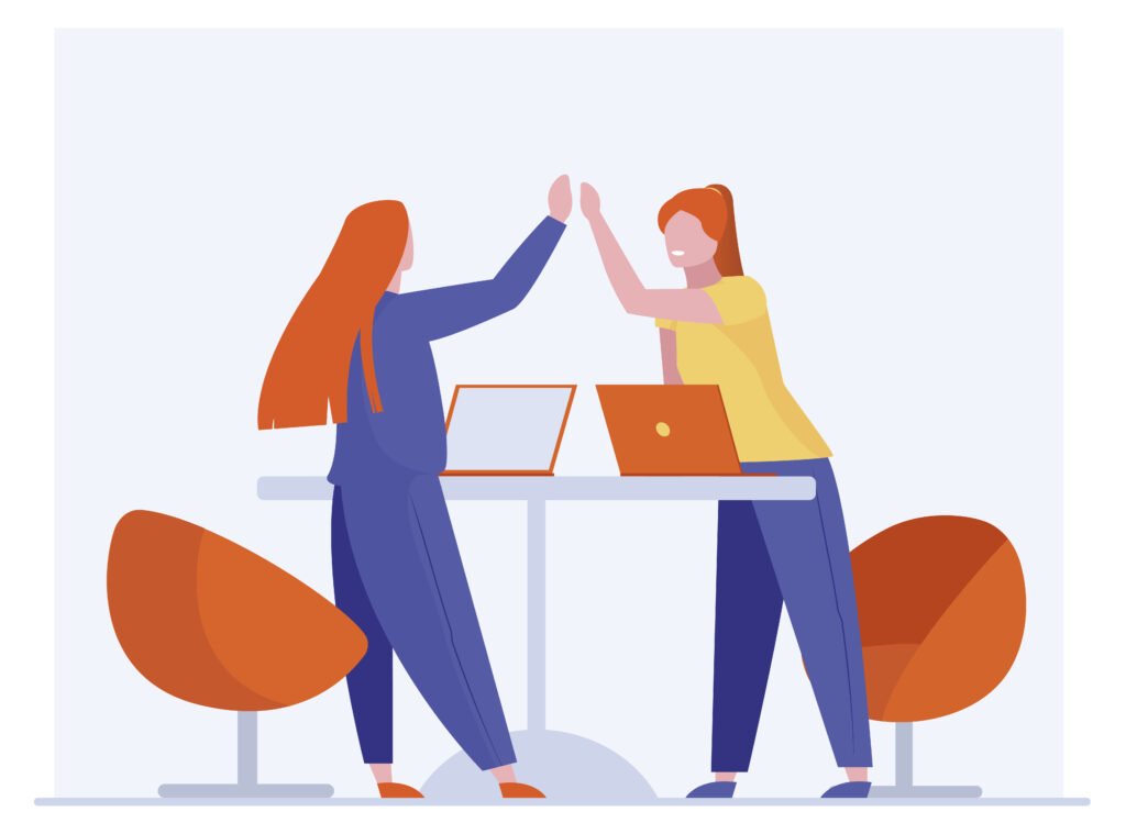 business colleagues celebrating success